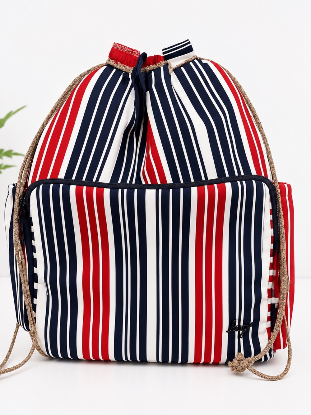 Lug DItty XL - Joy Stripe - Navy Crossbody Strap to attached to D-Rings Included